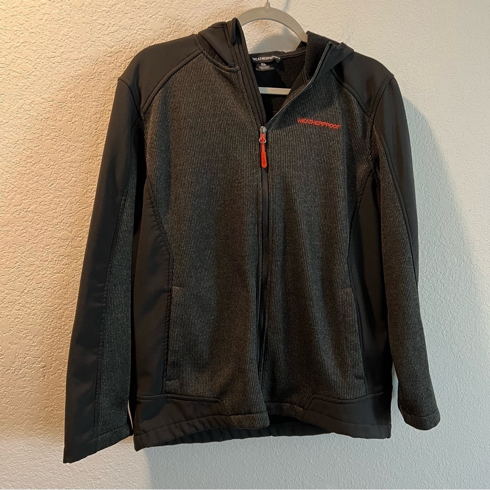 Women’s Weatherproof gray hooded winter zip up jacket size XL